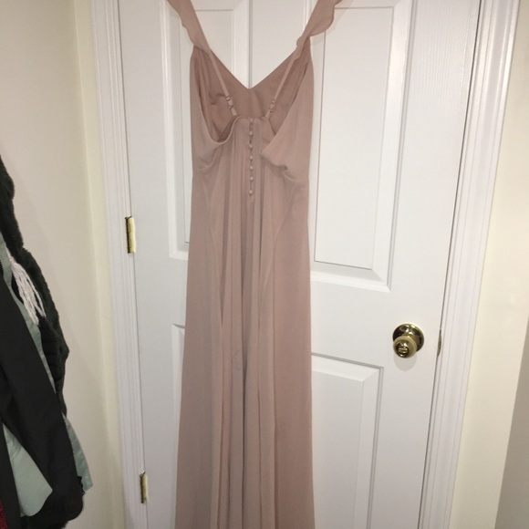 Lulus Blush Chiffon Gown - Picture 3 of 5